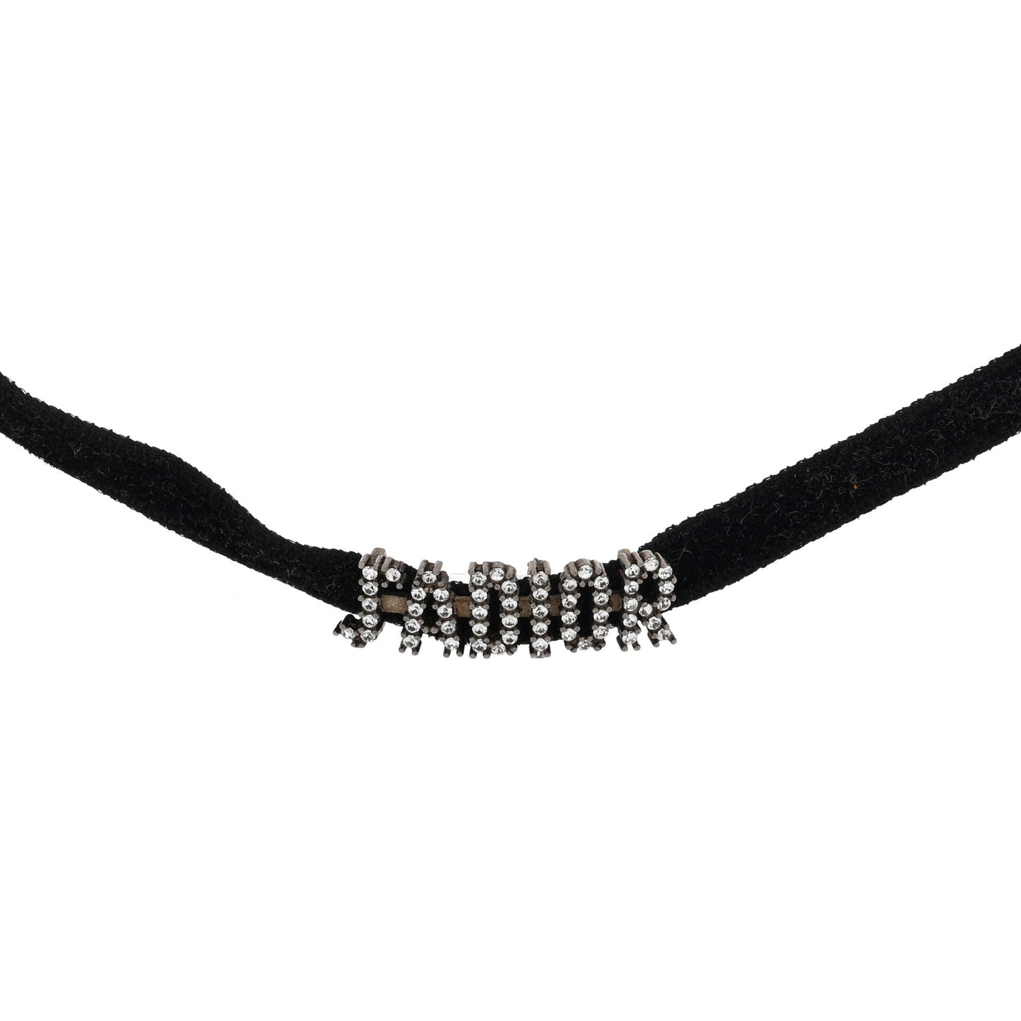 Velvet Crystal J’Adior Choker Necklace Black