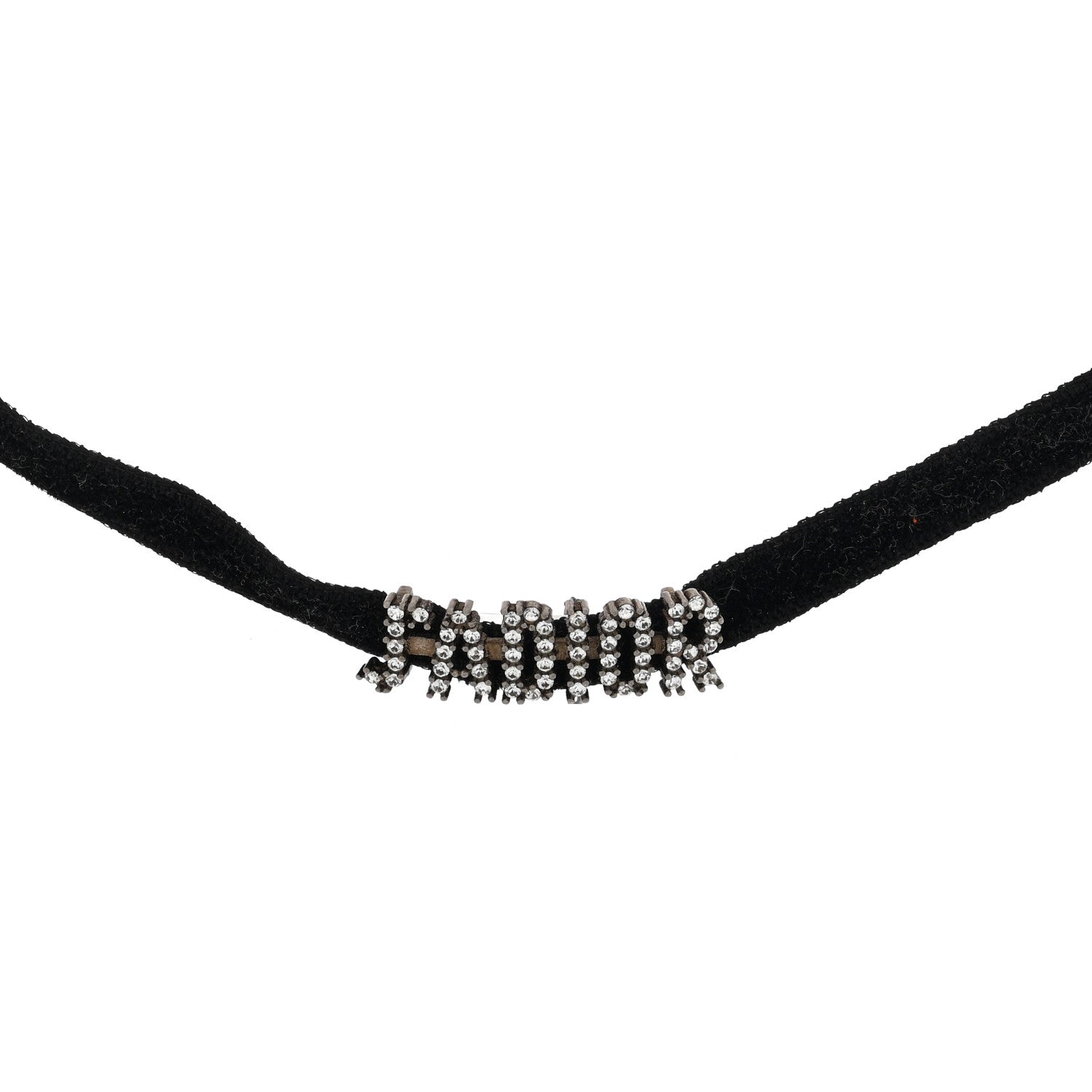 Christian Dior Velvet Crystal J’Adior Choker Necklace Black 1 of 4