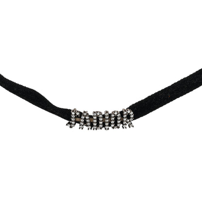 Christian Dior Velvet Crystal J’Adior Choker Necklace Black 1 of 4