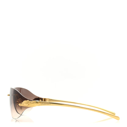 Cartier Metal Panthere De Cartier Rimless Sunglasses 3 of 8