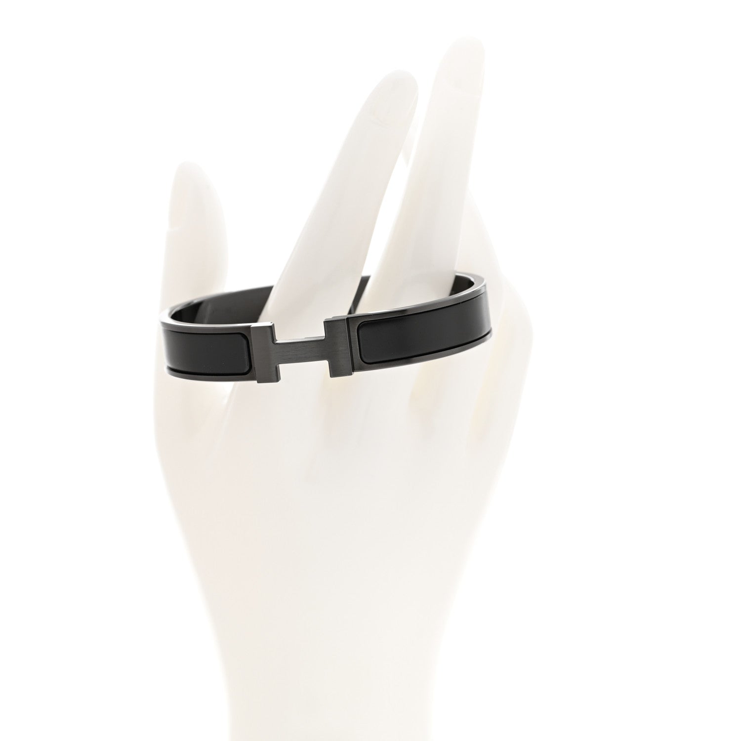 Hermes Matte Enamel Narrow Clic Clac HH Bracelet T5 So Black 2 of 5