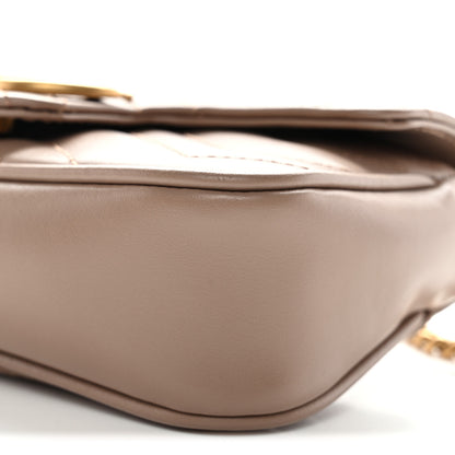 Gucci Calfskin Matelasse Super Mini GG Marmont Shoulder Bag Porcelain Rose 9 of 9