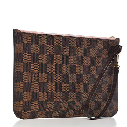 Louis Vuitton Damier Ebene Neverfull MM GM Pochette Rose Ballerine 3 of 8