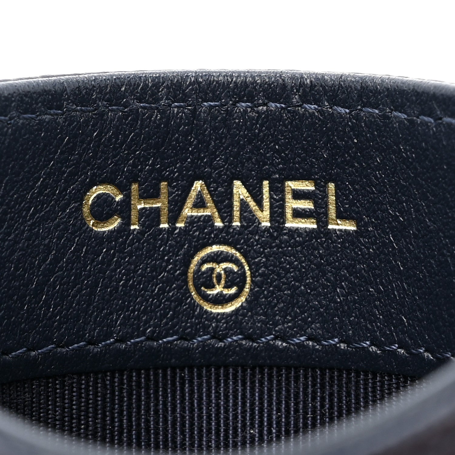 Chanel Caviar Quilted Card Holder Dark Blue 7 of 11