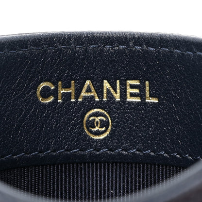 Chanel Caviar Quilted Card Holder Dark Blue 7 of 11