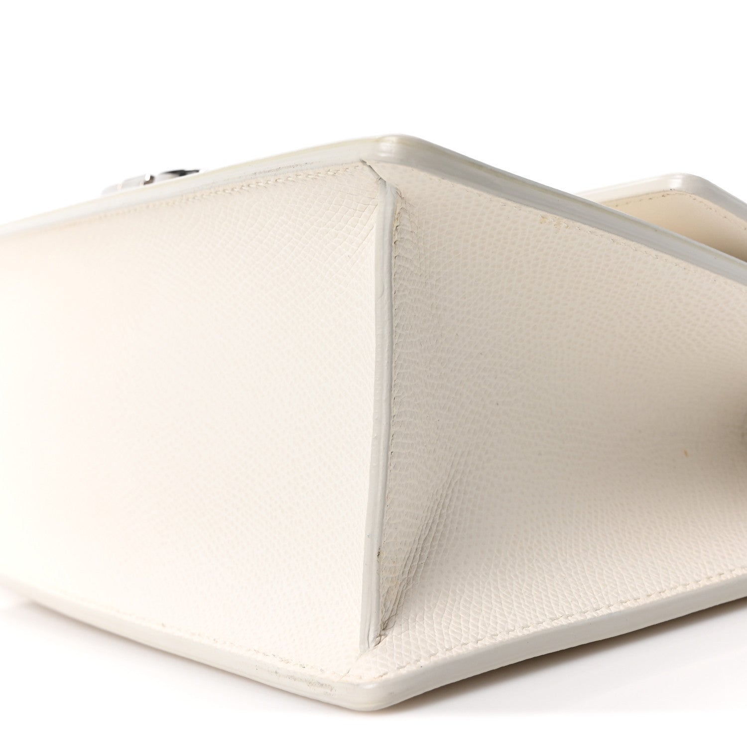 Christian Dior Grained Calfskin 30 Montaigne Chain Flap Bag White 9 of 9