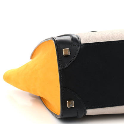 Celine Baby Grained Calfskin Nubuck Micro Tri-Color Luggage Desert 5 of 12