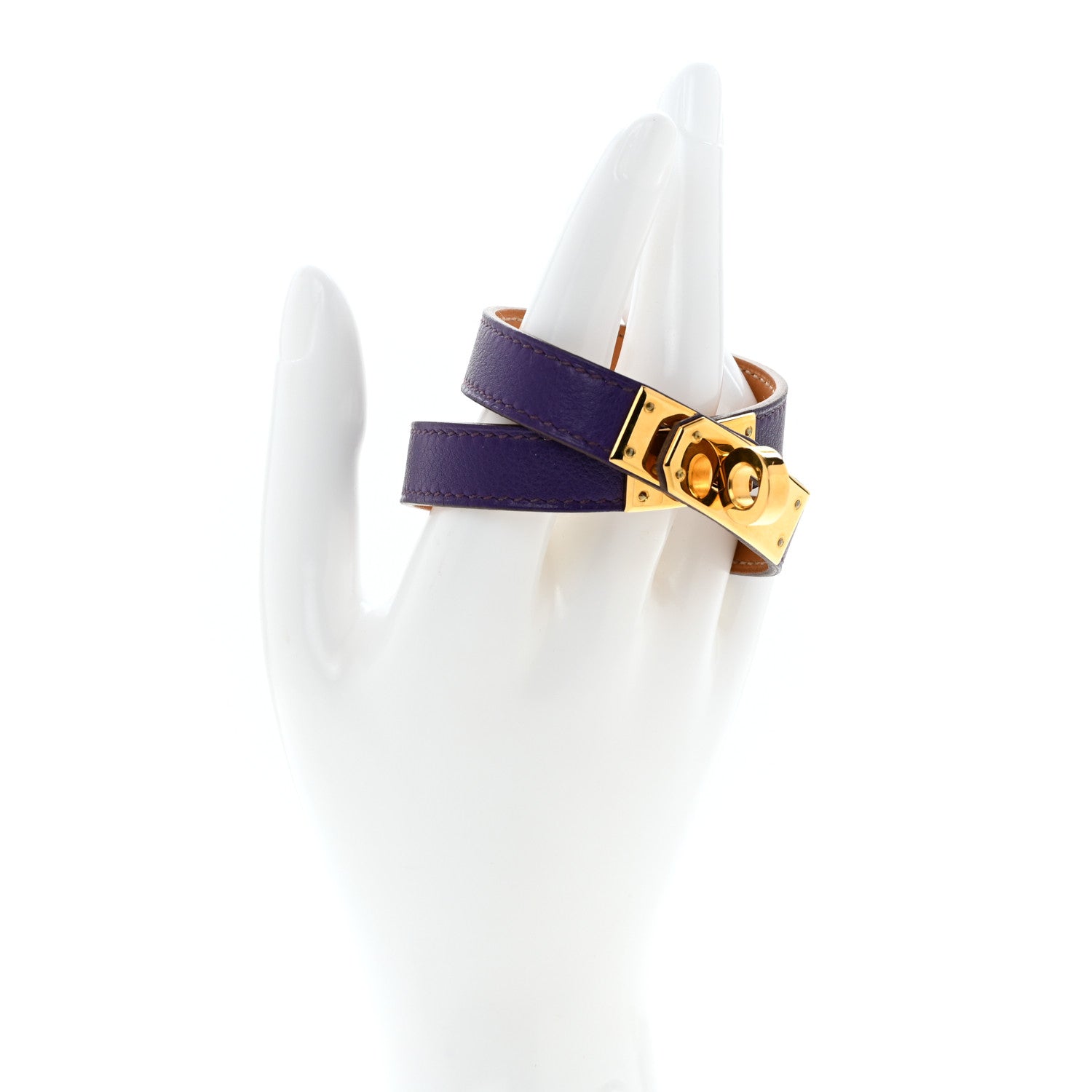 Hermes Swift Kelly Double Tour Bracelet S Iris 2 of 7