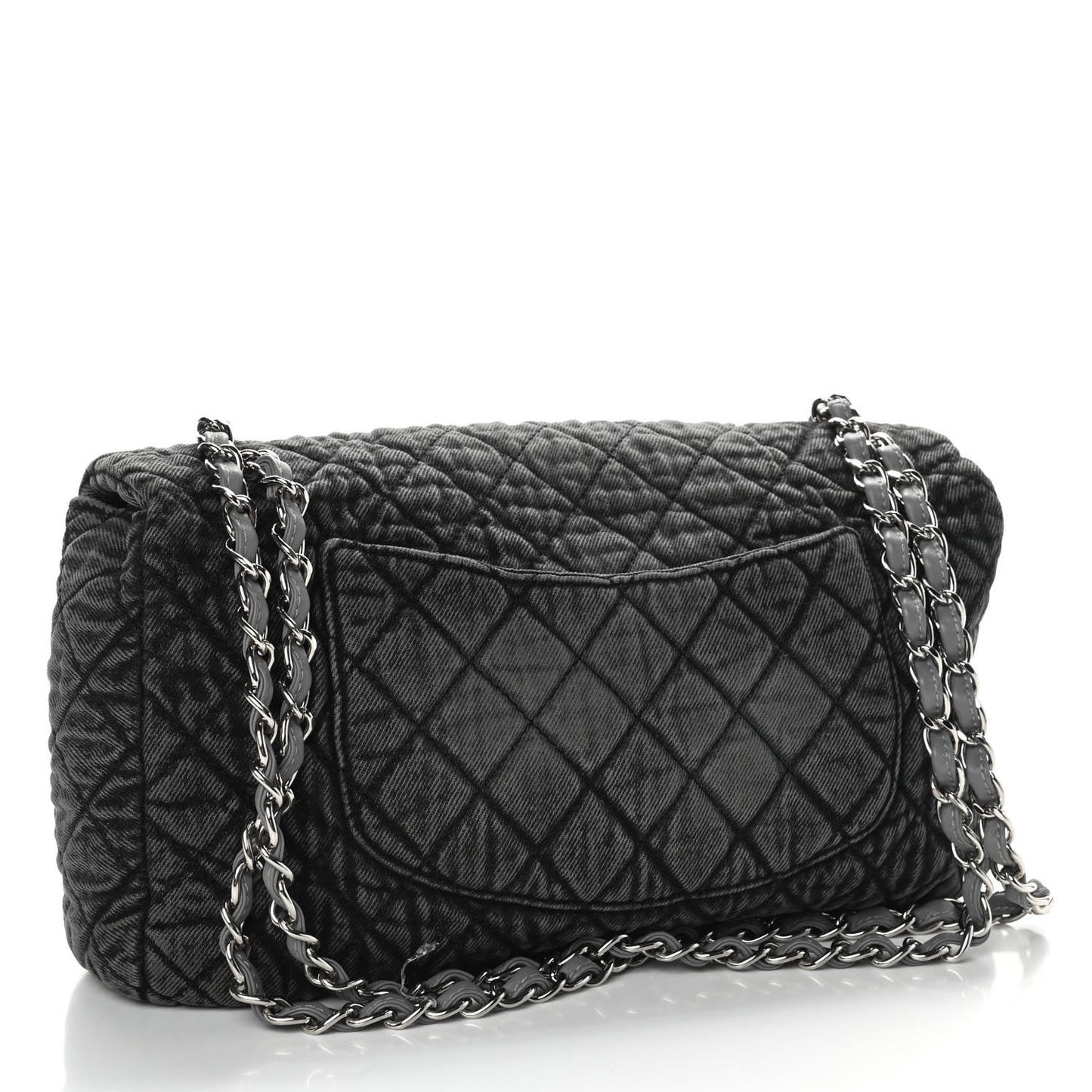 Denim Quilted Denimpression Flap Grey Black