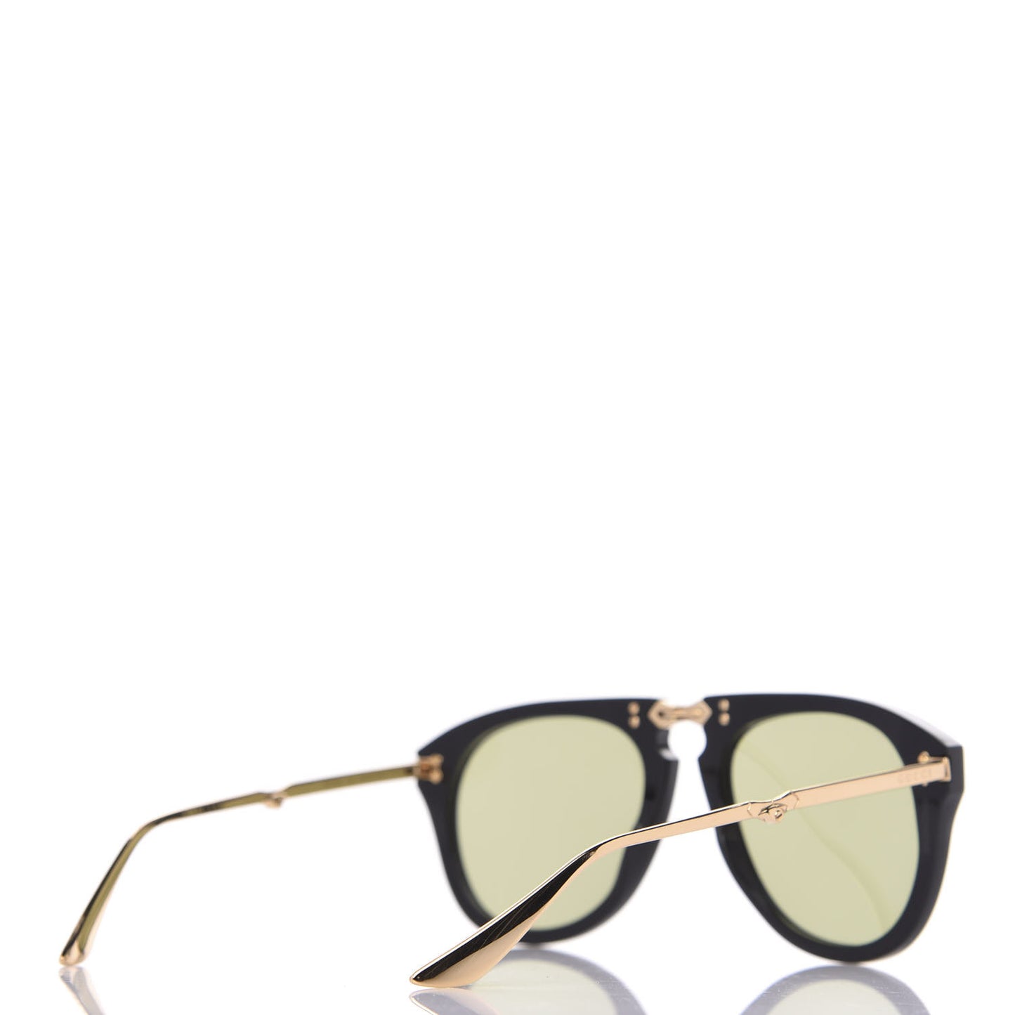 Folding Aviator Sunglasses GG0305S Black Gold