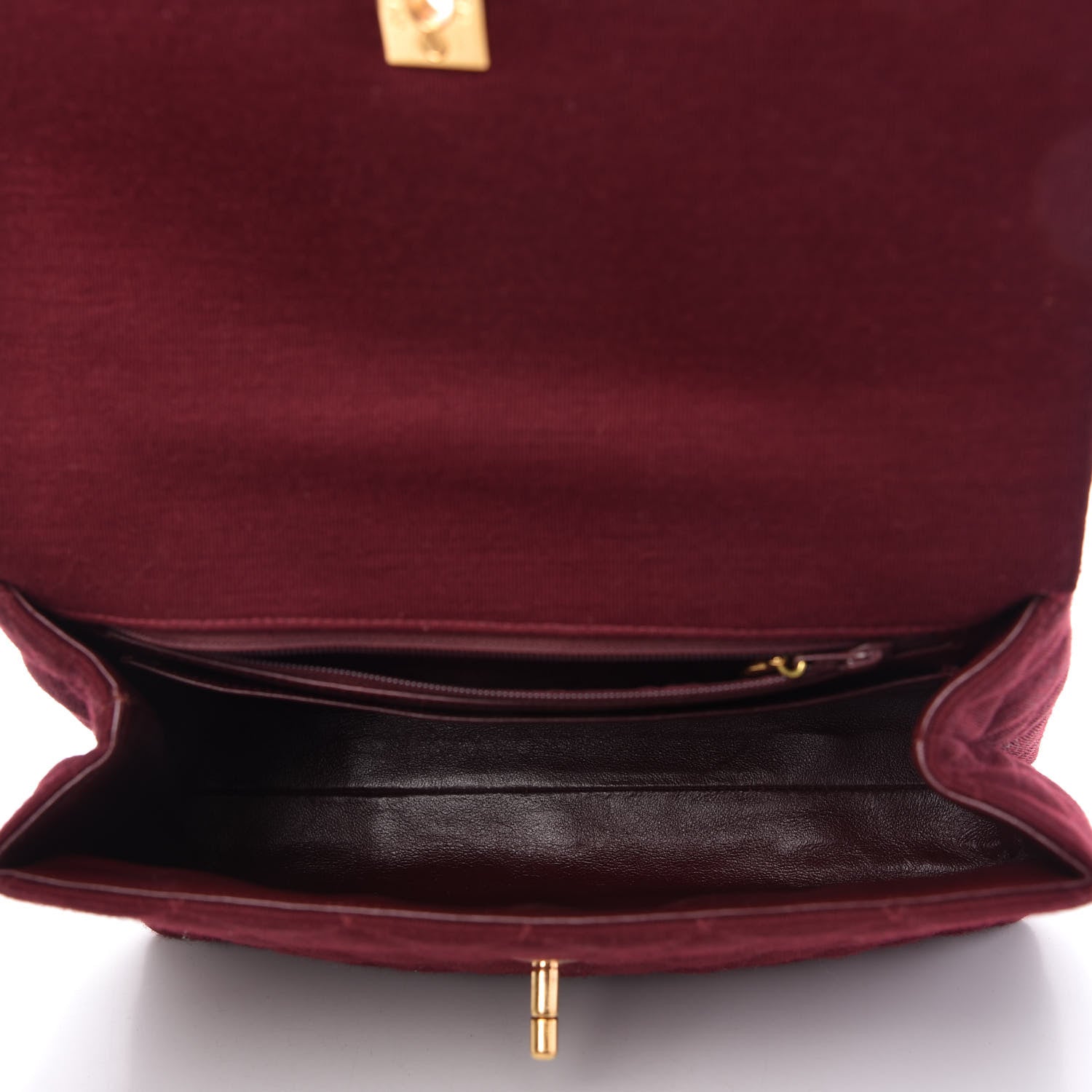 Chanel Jersey Quilted Medium Kelly Flap Burgundy 5 of 10