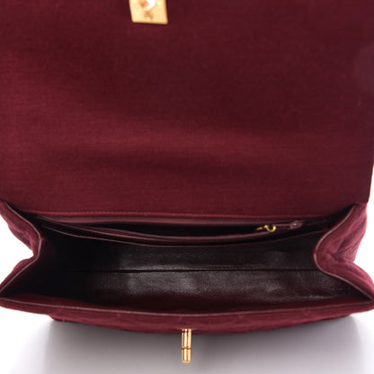 Chanel Jersey Quilted Medium Kelly Flap Burgundy 5 of 10
