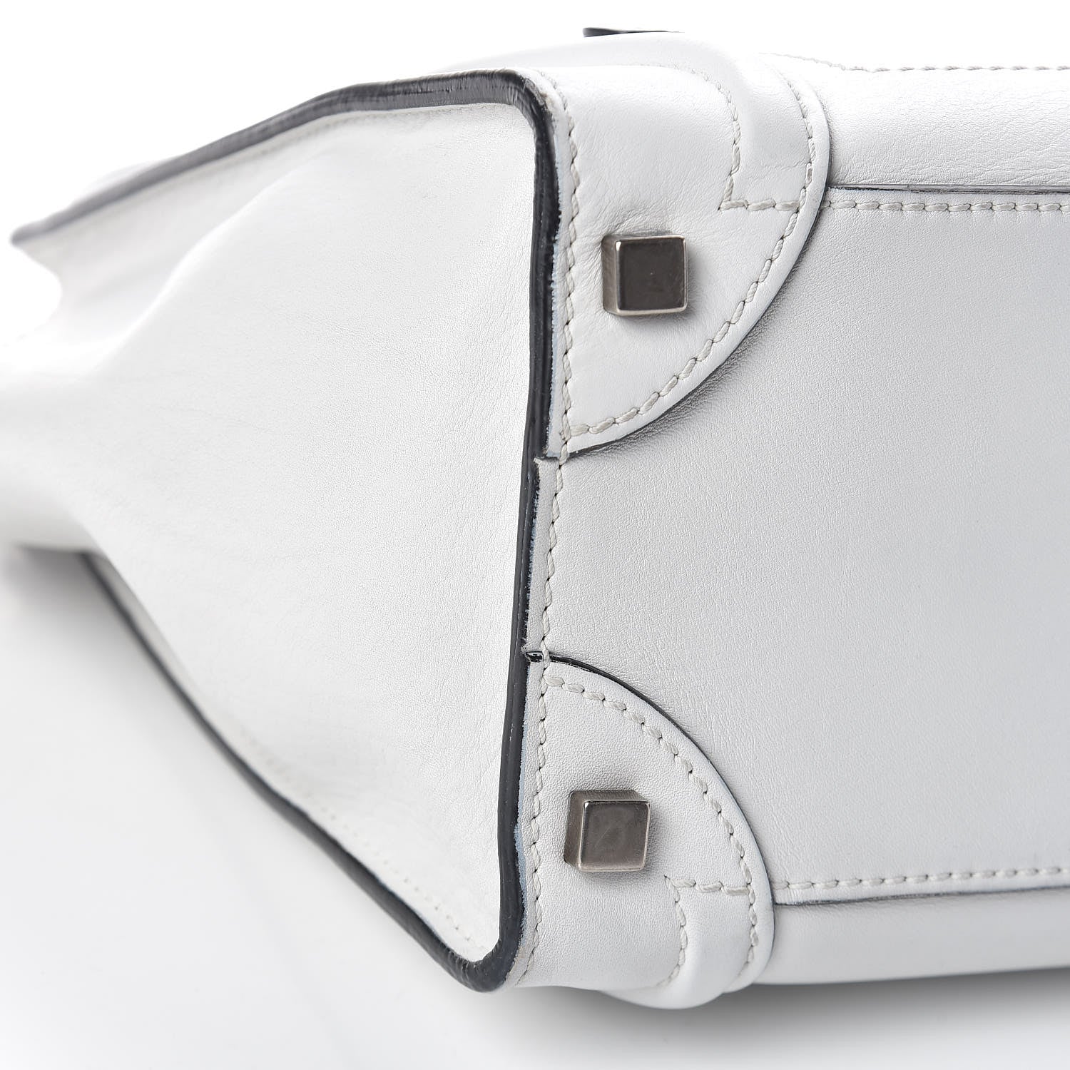 Celine Calfskin Micro Luggage White 11 of 12