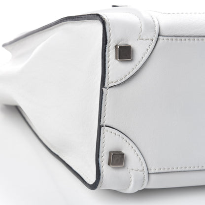 Celine Calfskin Micro Luggage White 11 of 12