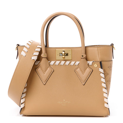 Louis Vuitton Calfskin Mahina Braided On My Side PM Arizona Brown 1 of 13