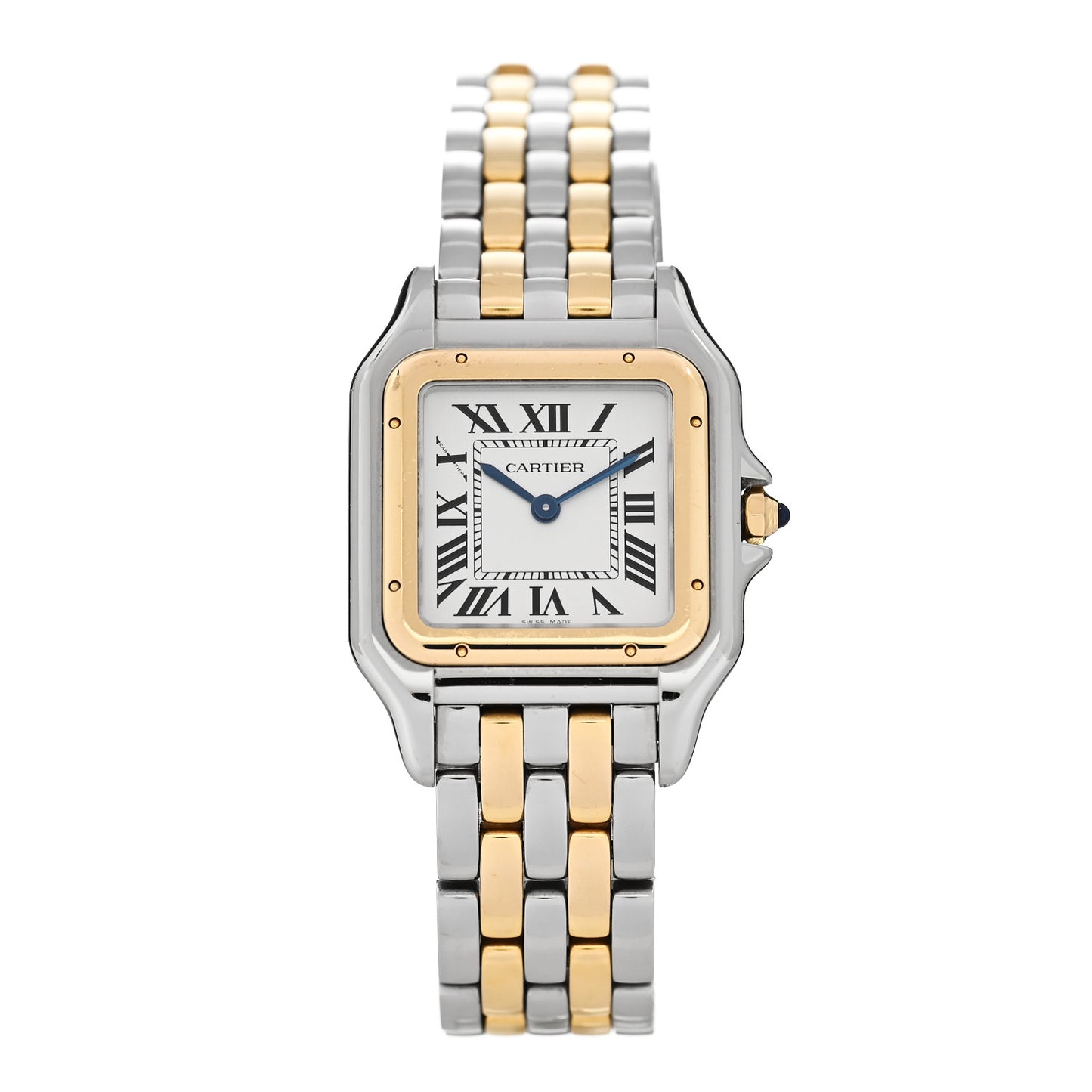 Stainless Steel 18K Yellow Gold 27mm Panthere Quartz Watch