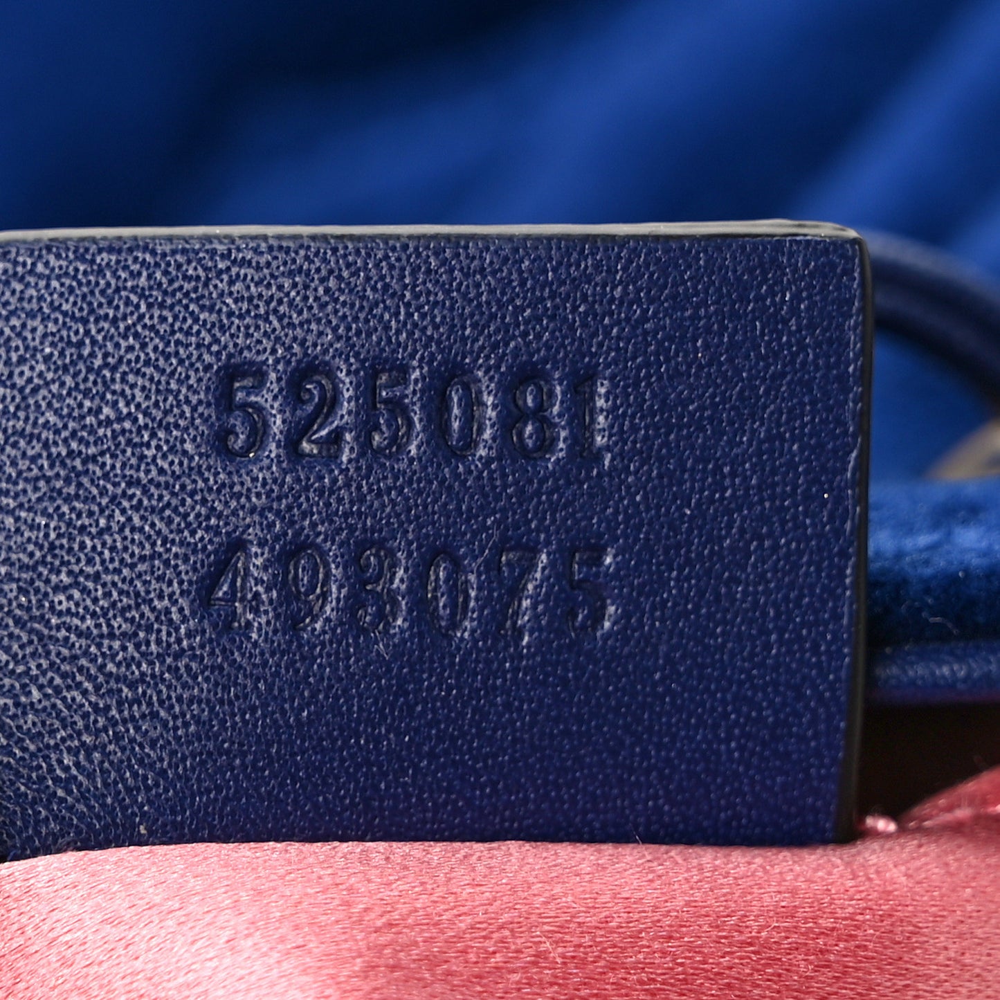 Velvet Matelasse GG Marmont Bucket Bag Cobalt Blue