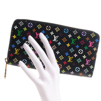 Louis Vuitton Monogram Multicolor Zippy Wallet Black Grenade 2 of 8