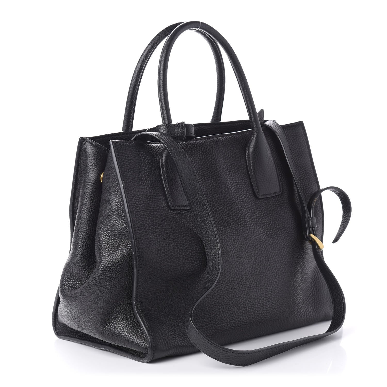 Prada Vitello Daino Tote Black 4 of 15