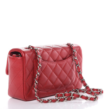 Chanel Caviar Quilted Mini Rectangular Flap Red 3 of 10