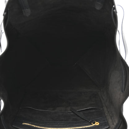 Celine Soft Grained Calfskin Small Belt Cabas Phantom Black 5 of 12