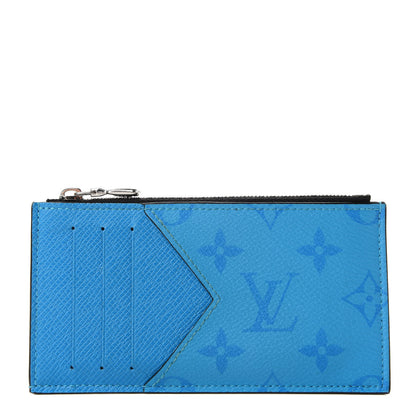 Louis Vuitton Taigarama Coin Card Holder Blue Lagoon 1 of 6