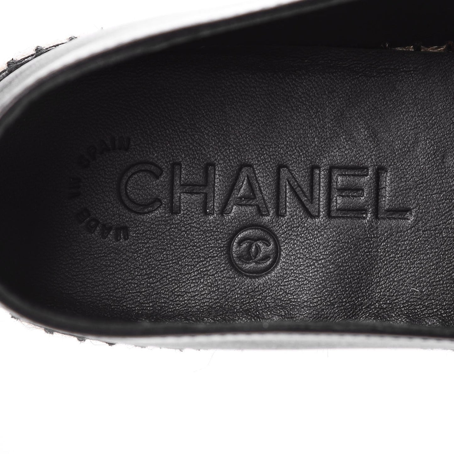 Lambskin Quilted CC Espadrilles 38 Black