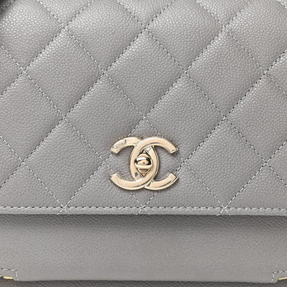 Chanel Caviar Quilted Medium Business Affinity Flap Grey 8 of 11