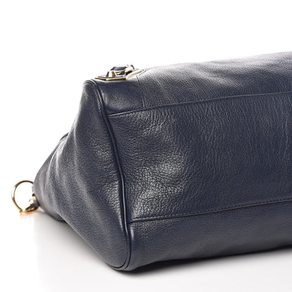 Balenciaga Chevre Gold Metallic Edge Hardware Velo Bleu Nuit Dark Sea 9 of 10