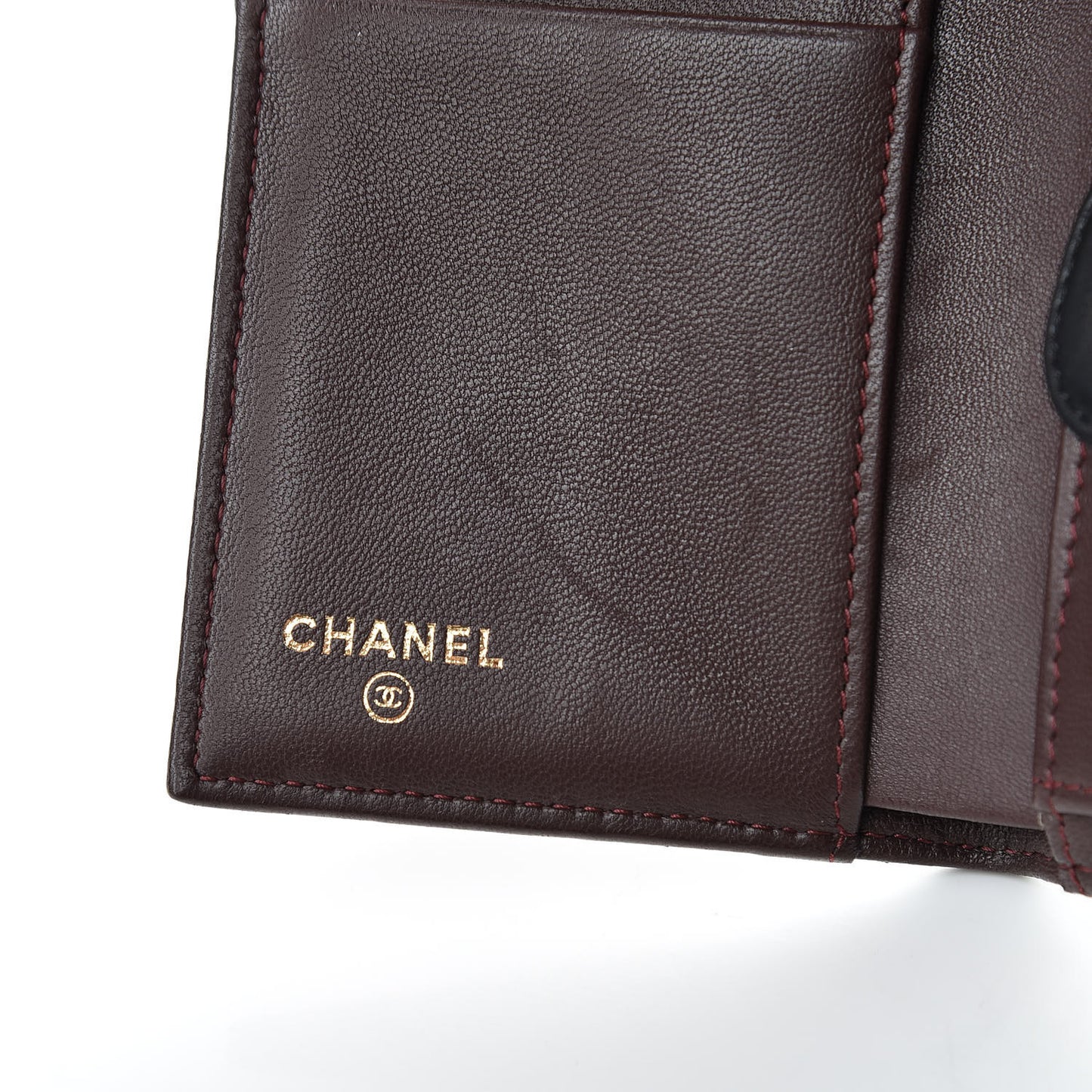Lambskin Quilted Compact Flap Wallet Black