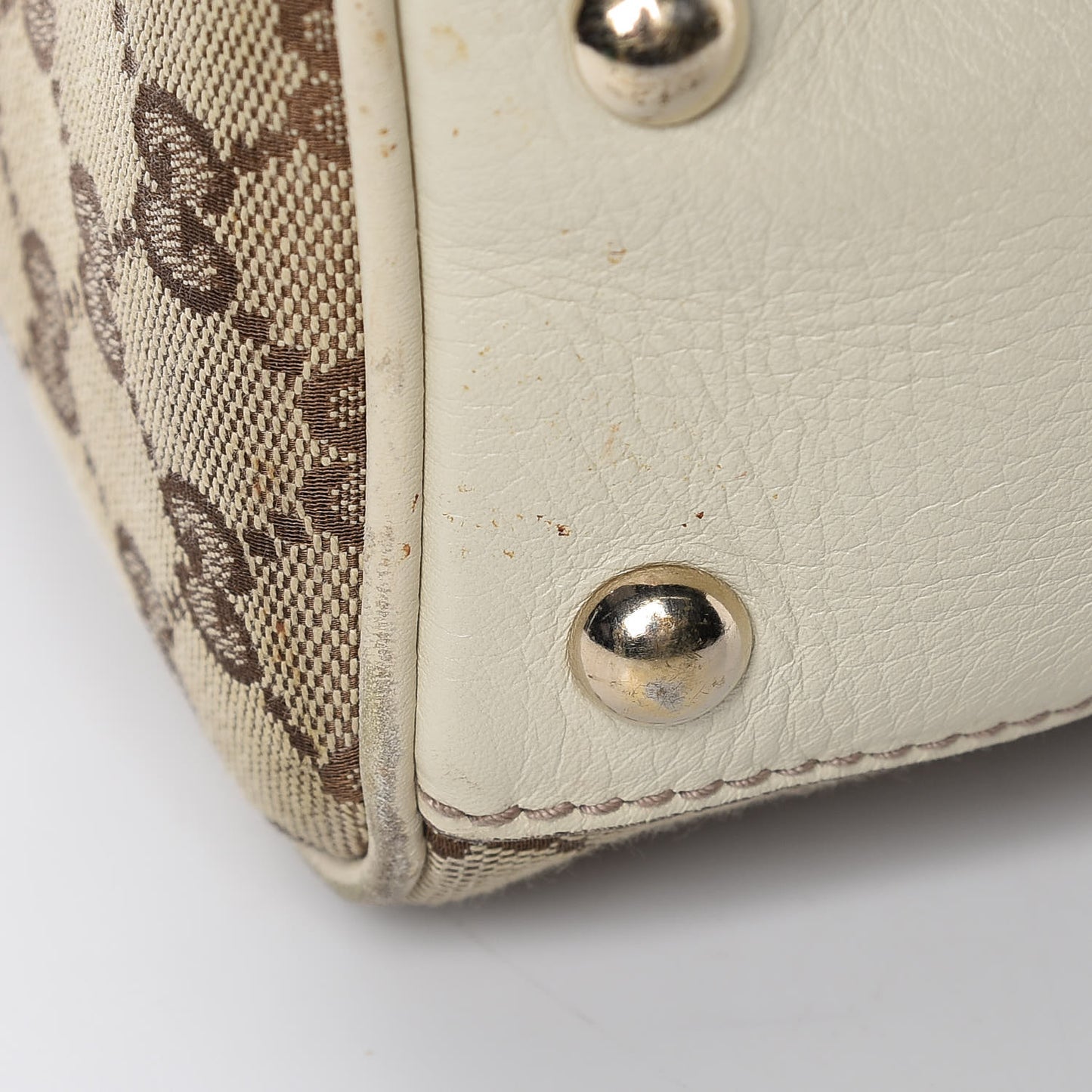Monogram Peggy Braided Tote Off White