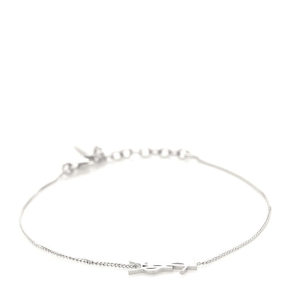 Saint Laurent Brass Monogram Charm Bracelet Mirror 1 of 4