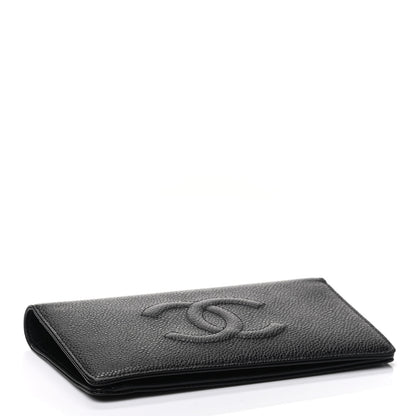 Chanel Caviar Timeless CC Yen Wallet Black 3 of 4