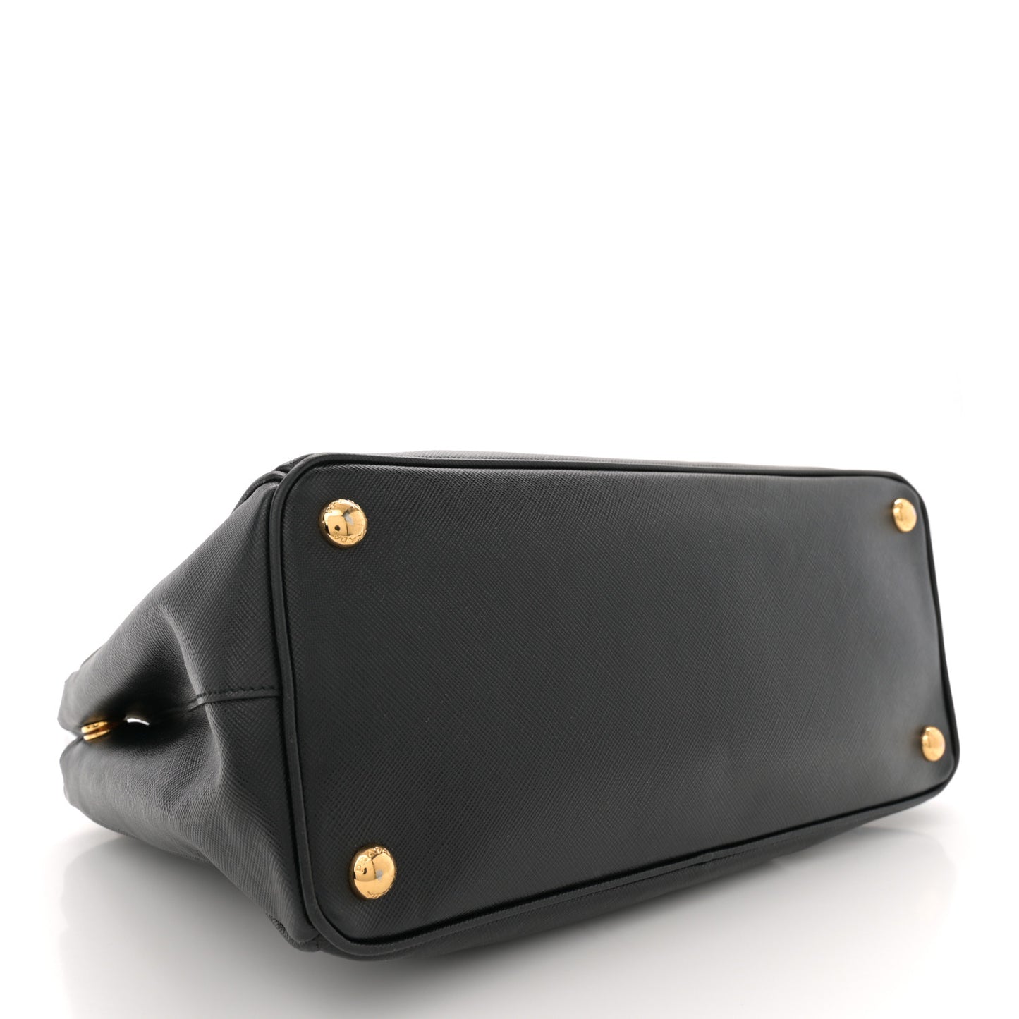 Saffiano Small Galleria Double Zip Tote Black