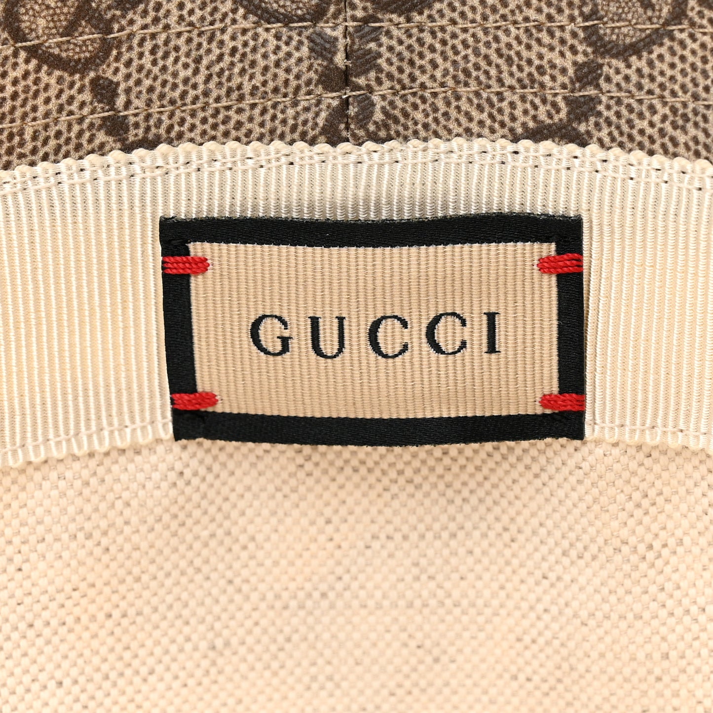 GG Supreme Monogram Azalea Calfskin Dusty Carnation Retro Interlocking G Bucket Hat Beige Ebony Multicolor