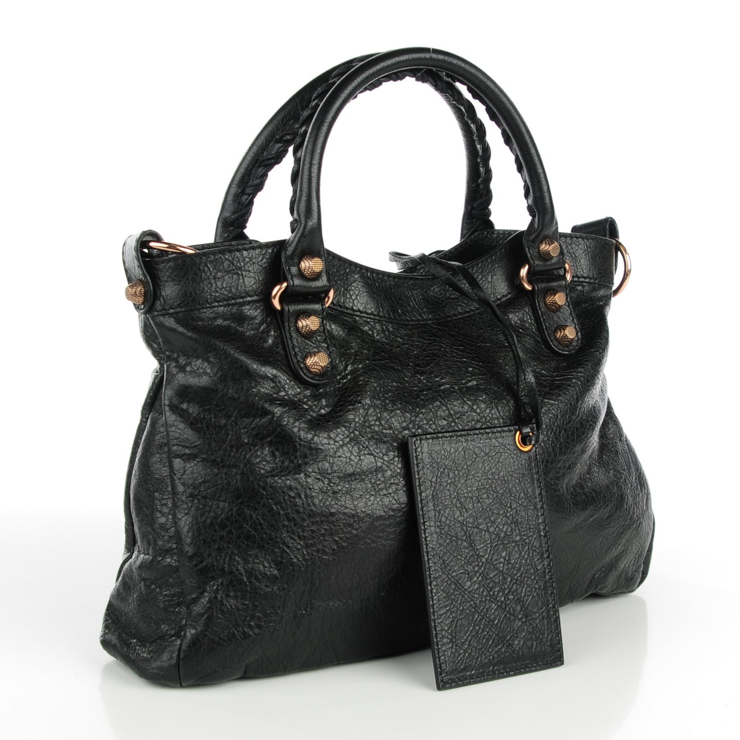 Agneau Giant 12 Rose Gold Hardware Town Black