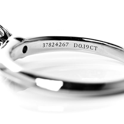Tiffany Platinum Diamond .19ct Solitaire Engagement Ring 50 5.25 5 of 5