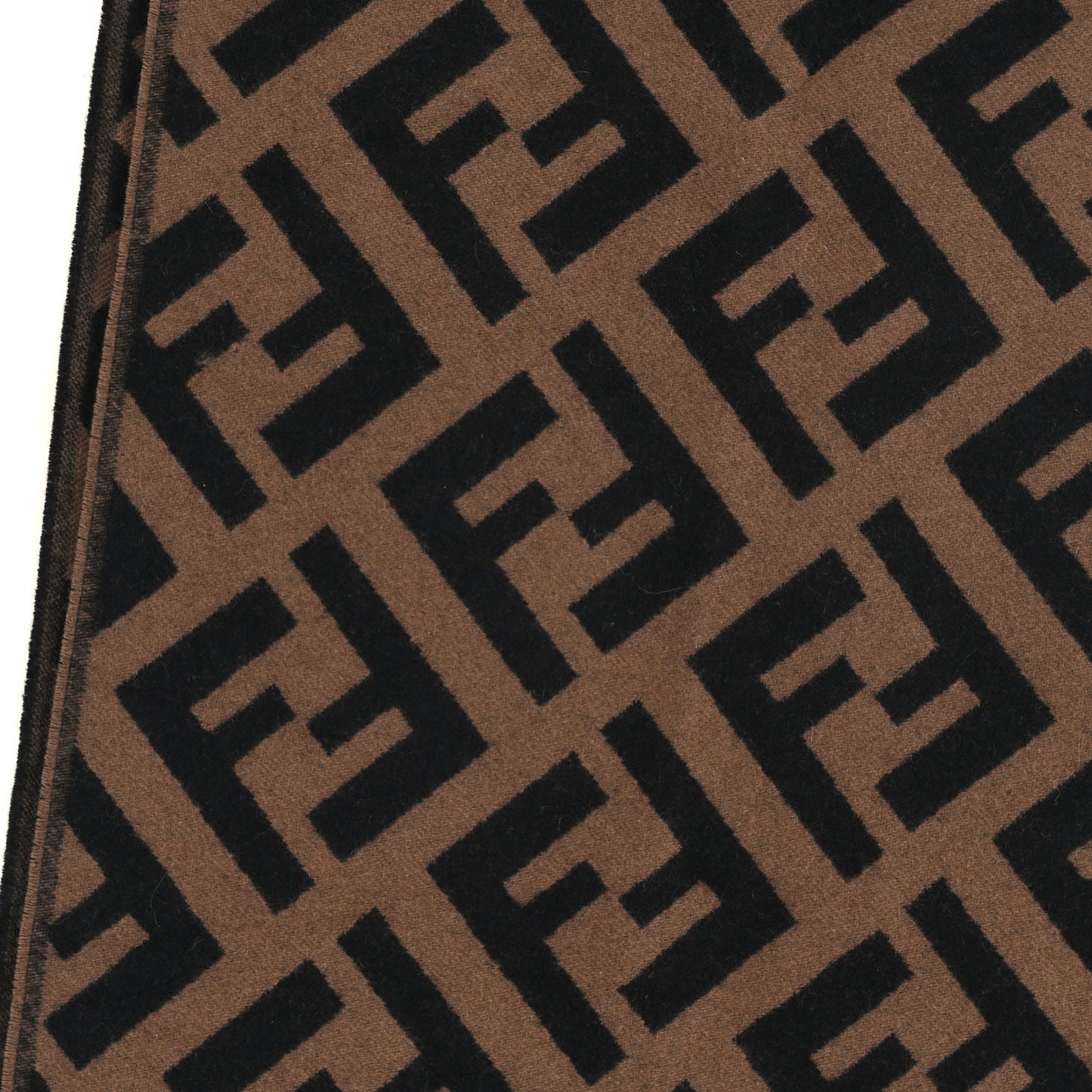 Wool FF Scarf Brown Black