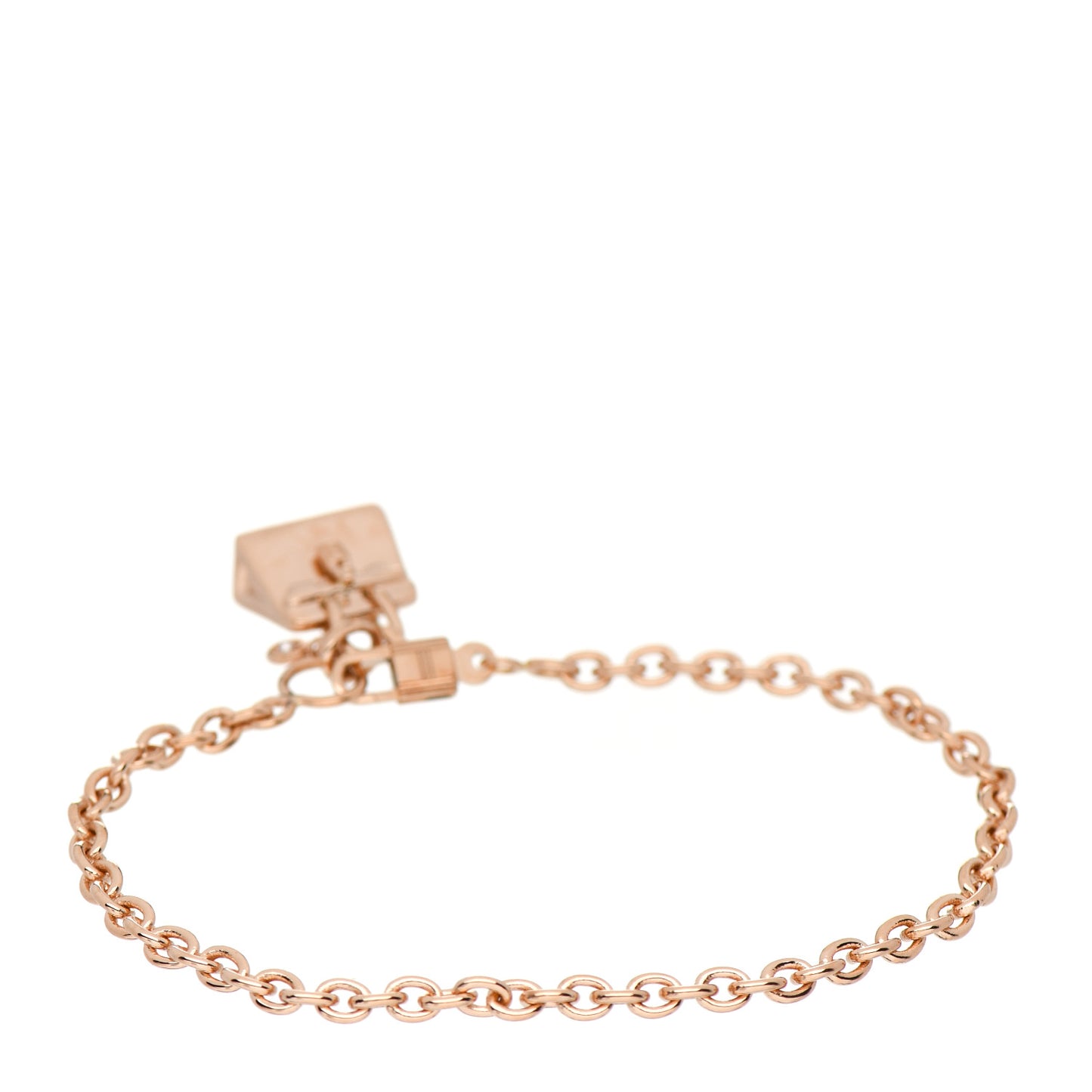 18K Rose Gold Diamond Birkin Bracelet SH