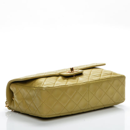 Chanel Lambskin Quilted Medium Single Flap Green 4 of 8
