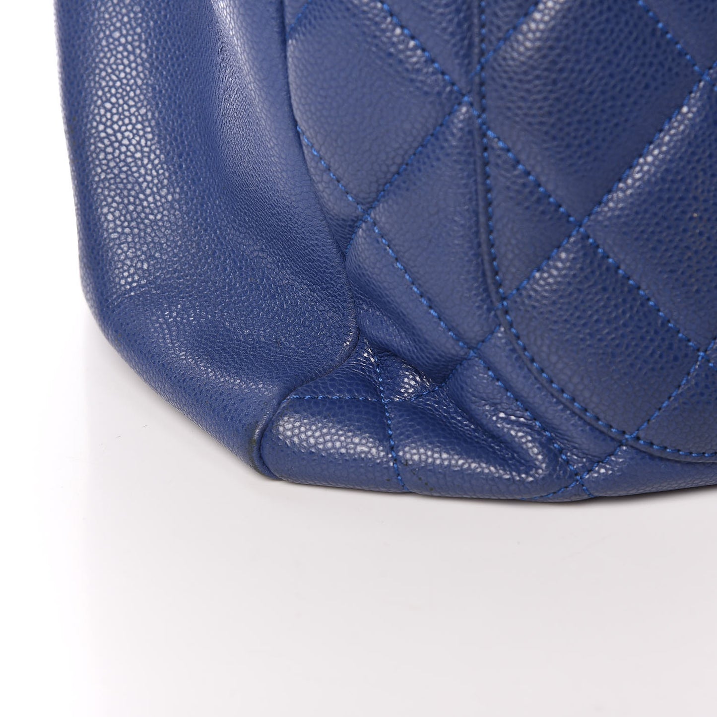 Caviar Quilted XXL Grand Shopping Tote GST Navy Blue