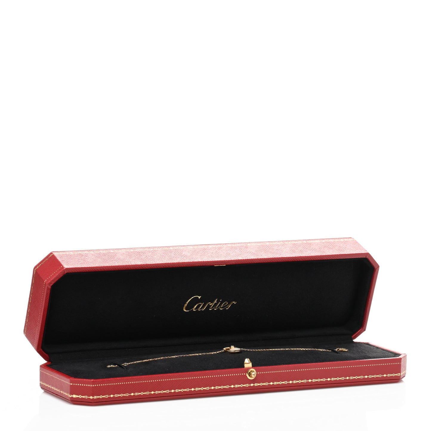 18K Yellow Gold Diamond Mother of Pearl Amulette de Cartier Bracelet