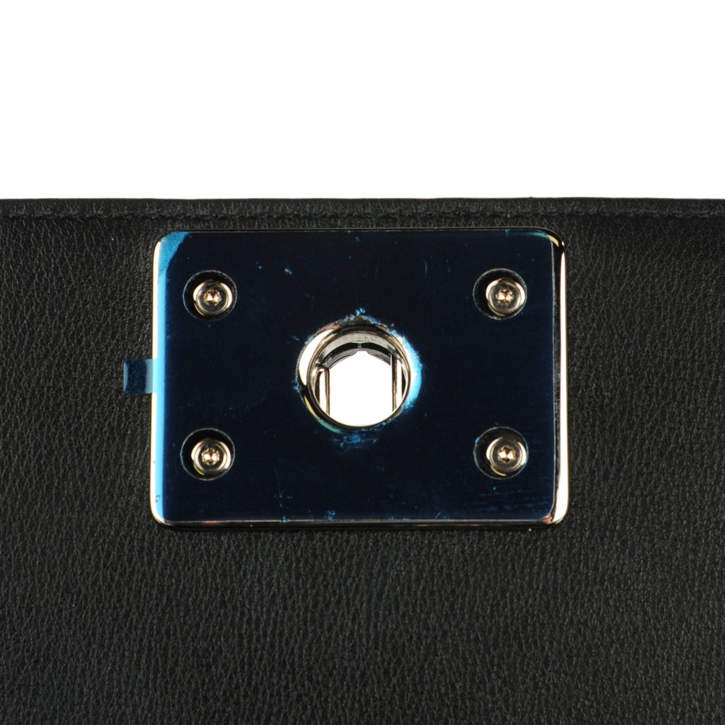 Patent Calfskin Quilted Medium Plexiglass Boy Flap Black