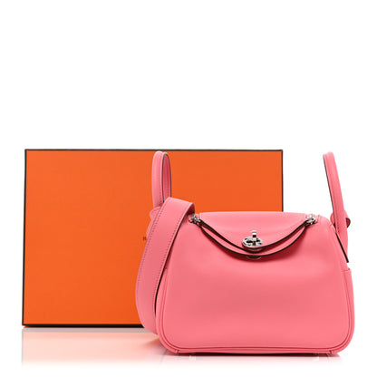 Hermes Swift Mini Lindy 20 Rose Ete 8 of 8
