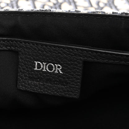 Christian Dior Grained Calfskin Oblique Saddle Messenger Black 6 of 10