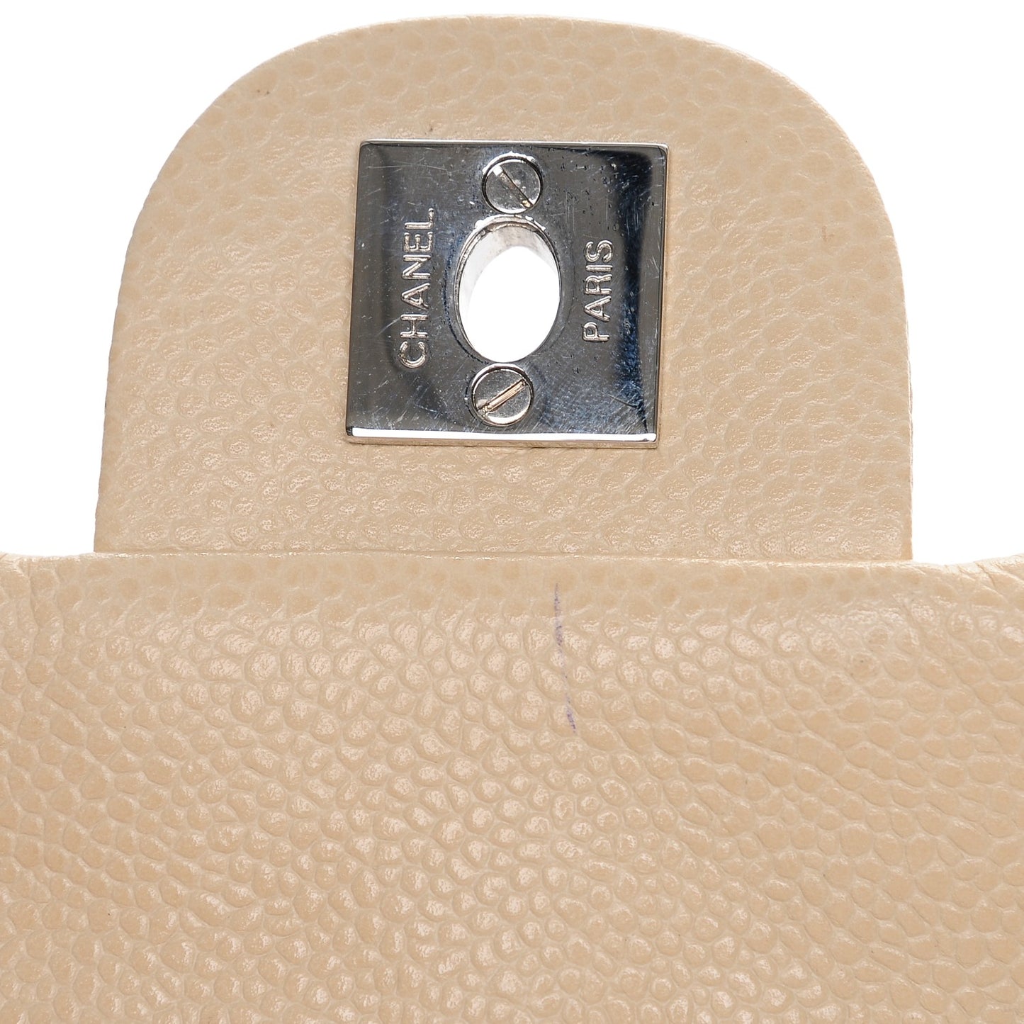 Caviar Quilted New Mini Flap Beige Clair