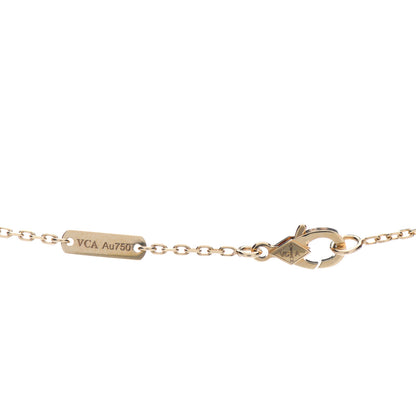 Van Cleef & Arpels 18K Yellow Gold Guilloche Vintage Alhambra Pendant Necklace 4 of 4