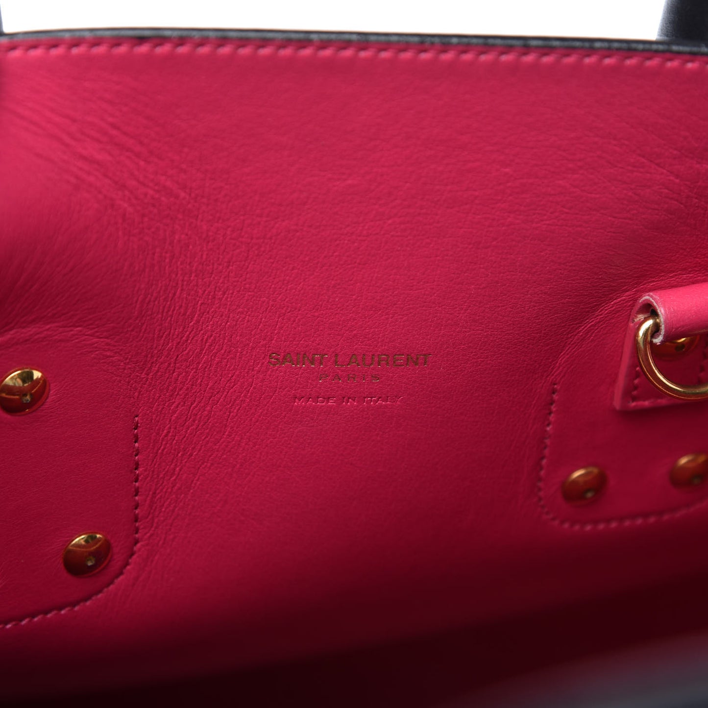 Calfskin Small Sac De Jour Black Fuchsia