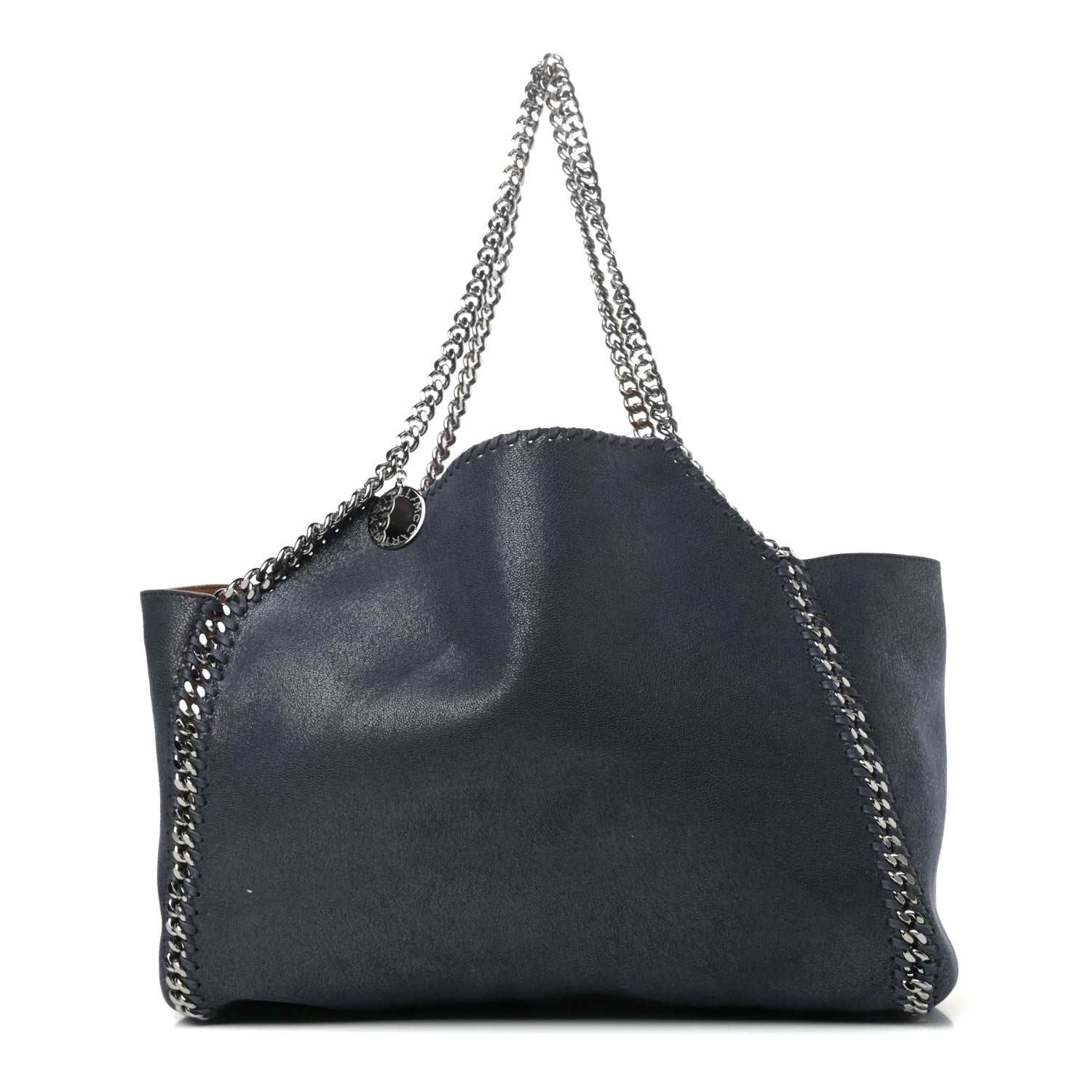 Stella McCartney Shaggy Deer Falabella Reversible Tote Navy Camel 1 of 10