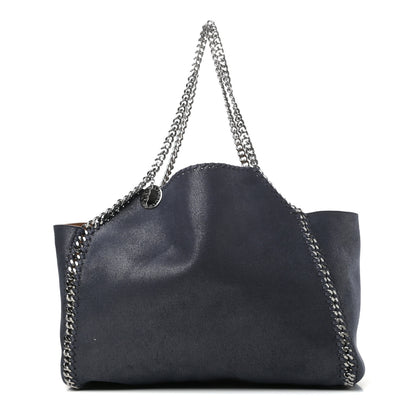 Stella McCartney Shaggy Deer Falabella Reversible Tote Navy Camel 1 of 10